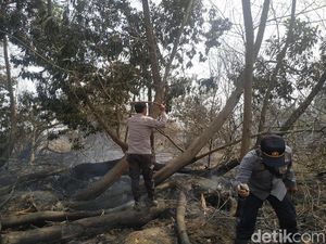 Cerita AKBP Kaswandi 3 Malam di Titik Hotspot demi Padamkan Karhutla Cerita AKBP Kaswandi 3 Malam di Titik Hotspot demi Padamkan Karhutla