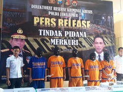 Polisi Ungkap Tambang Merkuri Ilegal di Sidoarjo, 5 Pelaku Ditangkap