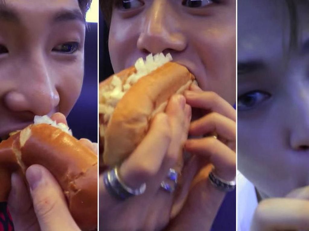 Aksi Jungkook Goda Member BTS dengan Hot Dog Ini Bikin Penggemar Ngiler!