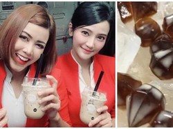 Asyik! Kini Penumpang Pesawat Bisa Minum Boba Milk Tea di Udara