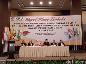 PDIP dan Gerindra Imbang di Medan, Sama-sama Raih 10 Kursi DPRD
