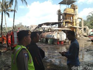 Pabrik Pengolahan Aspal di Malang Terbakar, Satu Orang Luka