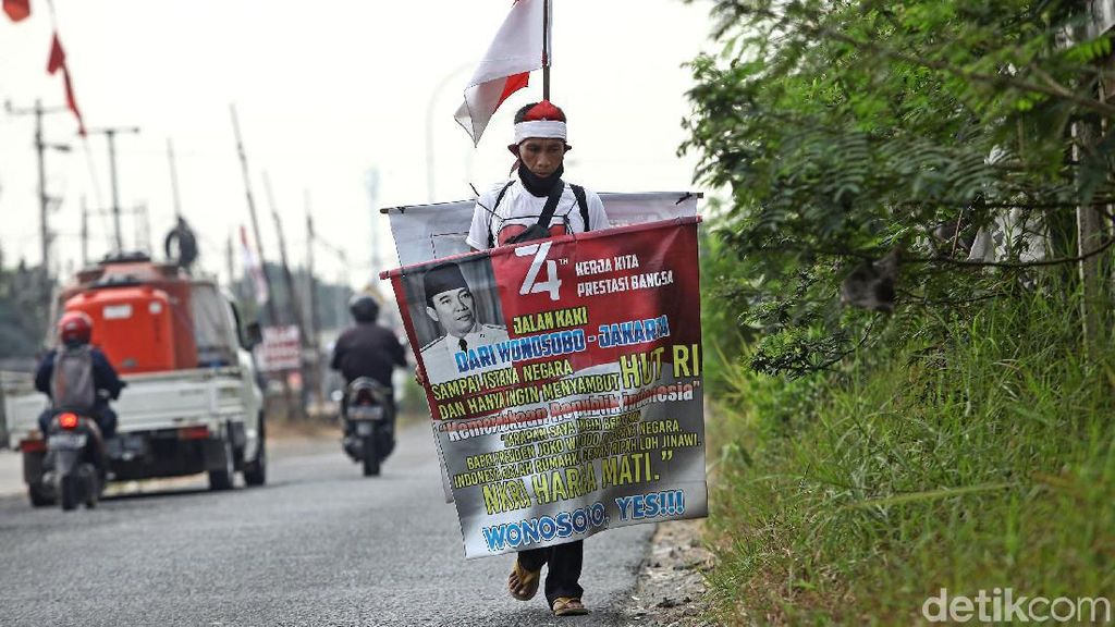 Aksi Jalan Kaki Wonosobo-Jakarta Sambut HUT RI