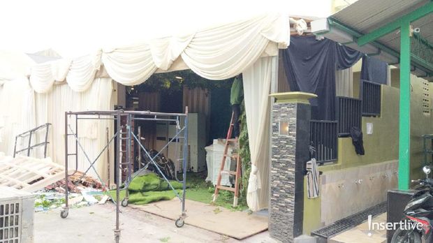 Dekorasi di dalah satu sisi masjid