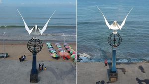 Before-After, Dampak Abrasi Monumen Merpati Perdamaian