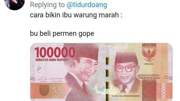 Jajan Pakai Uang Rp 100 Ribu, Cuitan Kocak Ini Bikin Ibu Warung Marah