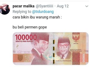 Jajan Pakai Uang Rp 100 Ribu, Cuitan Kocak Ini Bikin Ibu Warung Marah