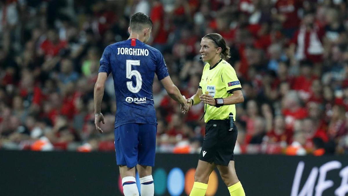 Jorginho salah ditulis sebagai Jorghino (AP Photo/Lefteris Pitarakis)