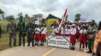 Karnaval HUT RI di Perbatasan Indonesia-Papua Nugini