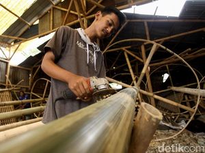 Jelang HUT RI, Perajin Pohon Pinang Banjir Rezeki
