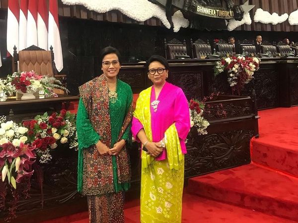 Deretan Gaya Menteri Perempuan Jokowi di Sidang MPR, Susi Paling Beda