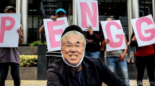 Aksi Unjuk Rasa Dukung KPK Bongkar Korupsi Impor Pangan