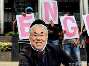 Aksi Unjuk Rasa Dukung KPK Bongkar Korupsi Impor Pangan