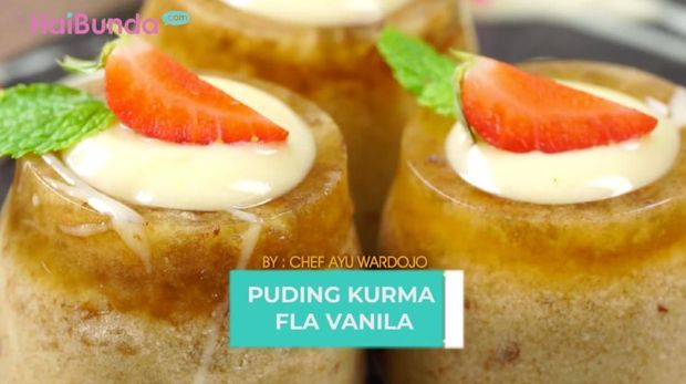 Resep Puding Kurma Fla Vanila, Tekstur Lembutnya Membuai Mulut