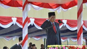 Diiringi Hujan, Jonan Pimpin Upacara HUT ke-74 RI di Freeport