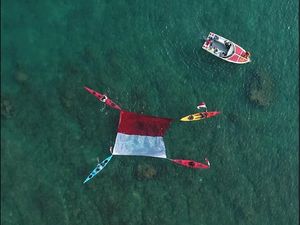 Pengibaran Bendera Jadi Bukti Pulihnya Pariwisata Tanjung Lesung