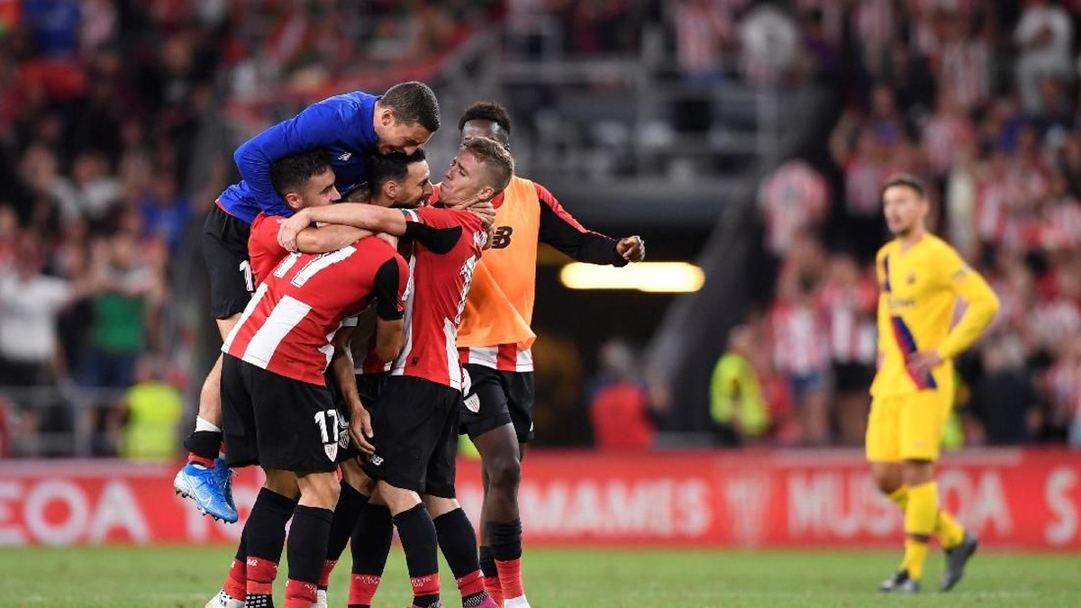 Barcelona tumbang 0-1 di kandang Athletic Bilbao pada pekan pembuka LaLiga (REUTERS/Vincent West)