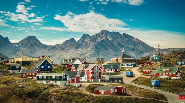 Idyllic village in beautiful setting