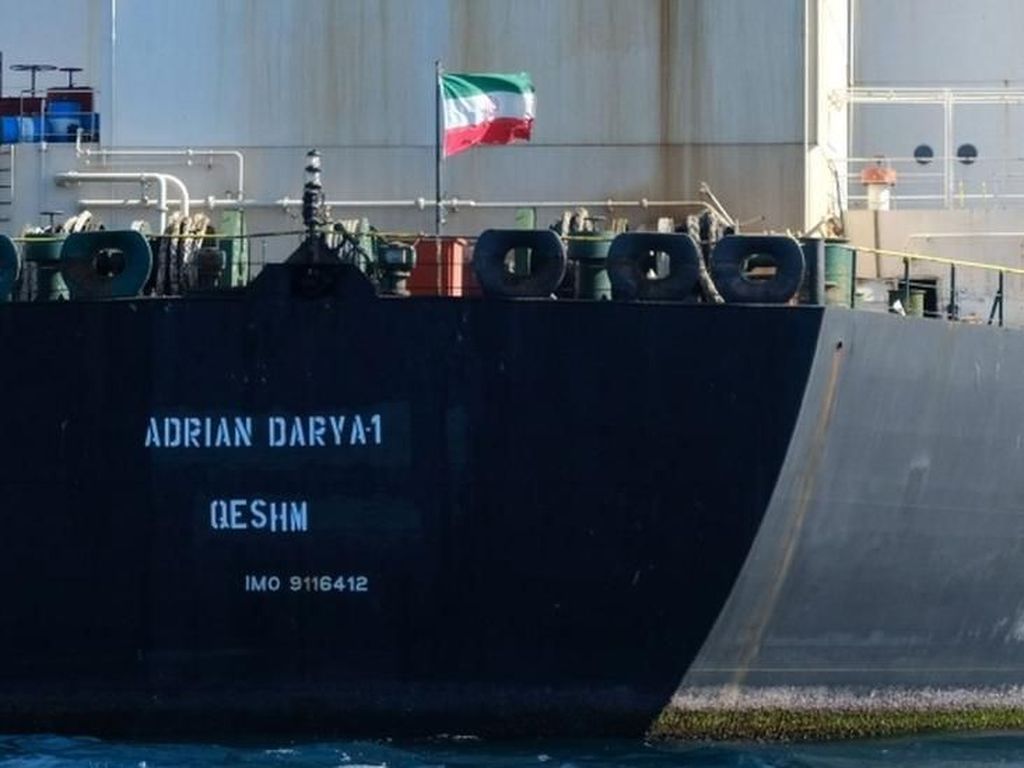 Kapal Tanker Minyak Iran yang Disita Berlayar dari Gibraltar