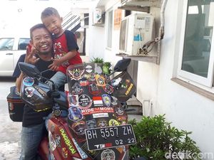 Demi Undangan Haji untuk Ibu, Lilik Rela Naik Motor dari Jambi ke Saudi