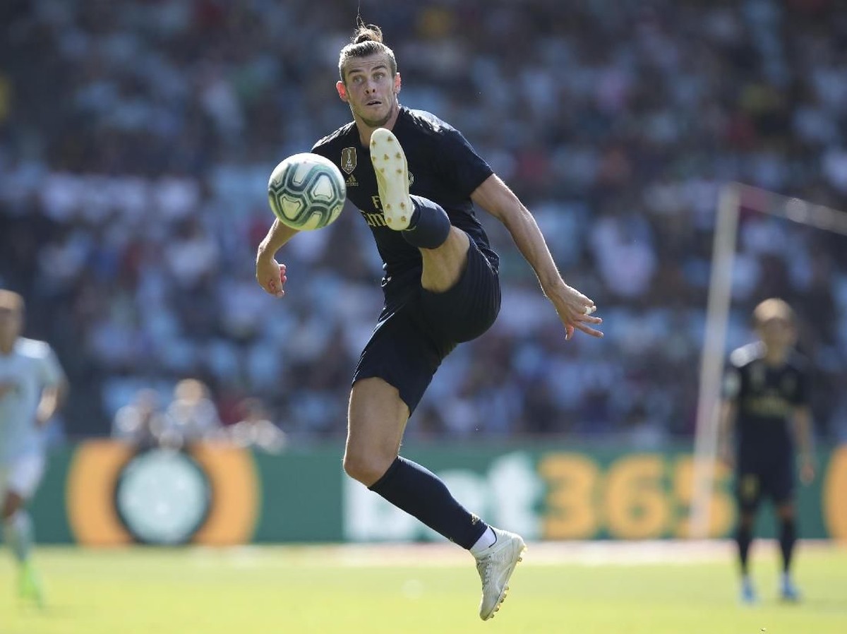 Aksi Gareth Bale saat Real Madrid menghadapi Celta Vigo di pekan pertama Liga Spanyol 2019/2020, Sabtu (17/8/2019). (Foto: Luis Vieira/AP Photo)