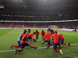 Dalam pertandingan di Wanda Metropolitano, Senin (19/8/2019) dini hari WIB, Atletico langsung menurunkan sejumlah pemain barunya. REUTERS/Sergio Perez.