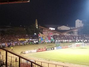 PSM Vs Persib: Suporter Rayakan HUT RI ke-74 di Stadion Mattoangin