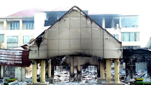 Dampak Kerusakan Usai Aksi Massa di Manokwari