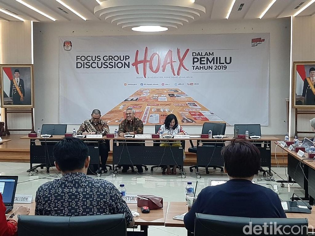 KPU Sebut Serangan Hoaks Meningkat Pesat di Pemilu 2019 KPU Sebut Serangan Hoaks Meningkat Pesat di Pemilu 2019