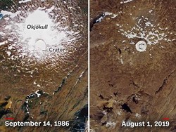 Gawat! Gletser di Salah Satu Gunung Islandia Hilang