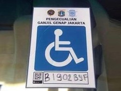 Cara Urus Stiker Bebas Ganjil Genap untuk Difabel