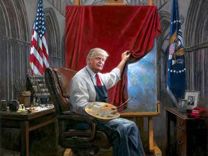 Lukisan Donald Trump Diolok-olok di Media Sosial