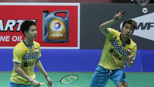 Kevin/Marcus masih harus menunda ambisi mereka untuk jadi juara dunia.