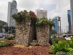 Anggaran Instalasi Batu Gabion di Bundaran HI Rp 150 Juta