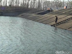 Air Embung Krikilan Pasuruan Menyusut 3 Meter, Tak Bisa Dipakai Irigasi