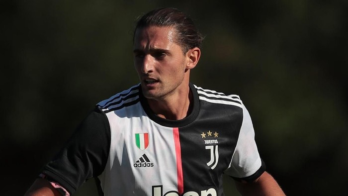 TURIN, ITALY - AUGUST 14:  Adrien Rabiot of Juventus looks on during the Pre-season Friendly match betewwen Juventus A v Juventus B on August 14, 2019 in Villar Perosa near Turin, Italy.  (Photo by Emilio Andreoli/Getty Images)