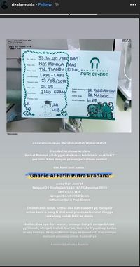 Berita kelahiran anak pertama Rizal Armada