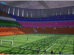 Disebut-sebut Wujud stadion pun bakal tidak kalah modern dibanding dengan stadion besar di Eropa. (Dok. Wijaya Karya)