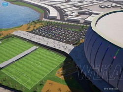 Dalam mendesain stadion JIS, mereka berkonsultasi dengan FIFA. Nantinya, stadion merupakan kombinasi Old Trafford  dan Santiago Bernabeu.  (Dok. Wijaya Karya)