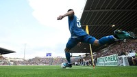 Juventus sepanjang laga total melepas 10 tembakan dengan empat mengarah ke gawang. Sedangkan Parma membuat empat tembakan, tiga di antaranya tepat sasaran. Reuters/Alberto Lingria.
