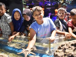 Bahagianya Louis & Anak Bantargebang Berkunjung ke Jakarta Aquarium