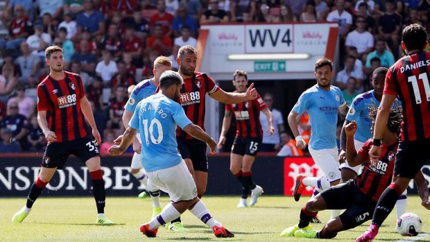 Bournemouth Vs Man City: Aguero Dua Gol, Citizens Menang 3-1