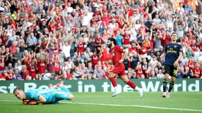 Liverpool menang 3-1 atas Arsenal dalam lanjutan Liga Inggris (Foto: Carl Recine/Action Images via Reuters)