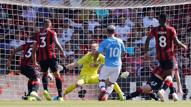 Bournemouth Vs Man City: Aguero Dua Gol, Citizens Menang 3-1