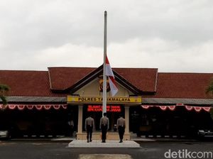 Belasungkawa Ipda Erwin, Polisi Tasik Kibarkan Bendera Setengah Tiang