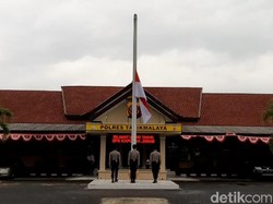 Belasungkawa Ipda Erwin, Polisi Tasik Kibarkan Bendera Setengah Tiang
