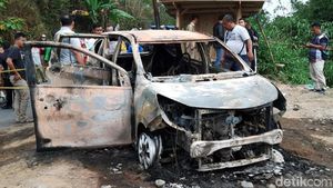 Begini Kondisi Mobil Berisi Dua Mayat yang Terbakar di Sukabumi