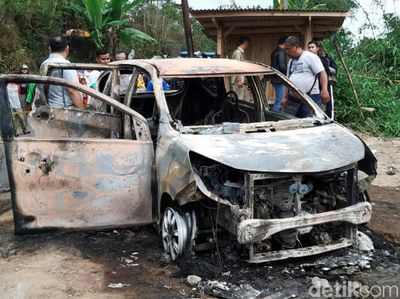 Begini Kondisi Mobil Berisi Dua Mayat yang Terbakar di Sukabumi