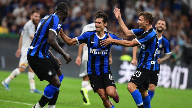 Inter Milan menang telak 4-0 atas Lecce di laga pertama Liga Italia 2019/2020.