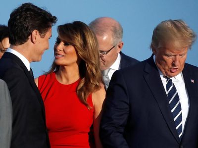 Viral Tatapan Melania Trump Saat Mencium Pipi PM Kanada